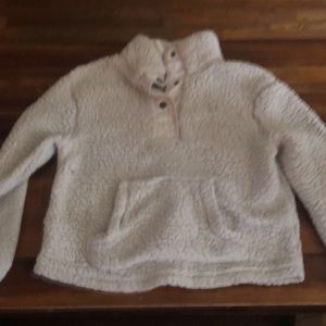 small cropped fluffy sleep sweatshirt